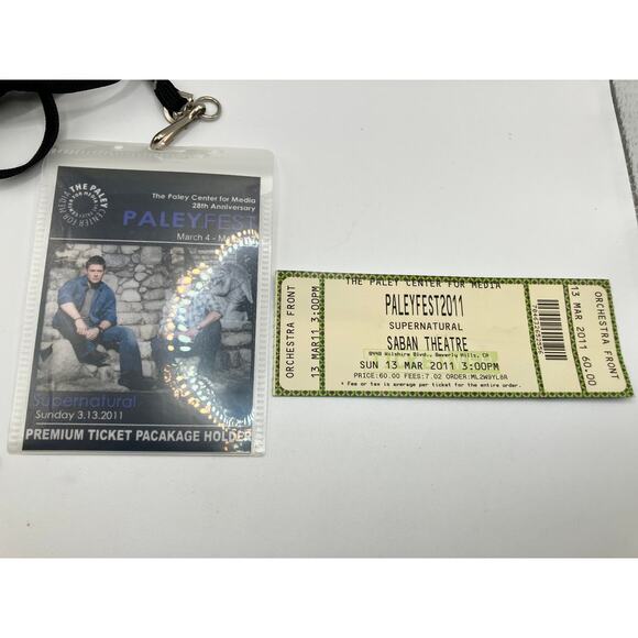 CW Supernatural Paley Fest 2006 & 2011 Programs, 2011 Ticket & 2011 Pass! - Picture 8 of 14
